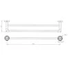 Kronenbach Radia Badetuchhalter Doppelt 60 Cm