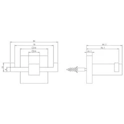 Kronenbach Quara Haken Mit Konsole 2-fach