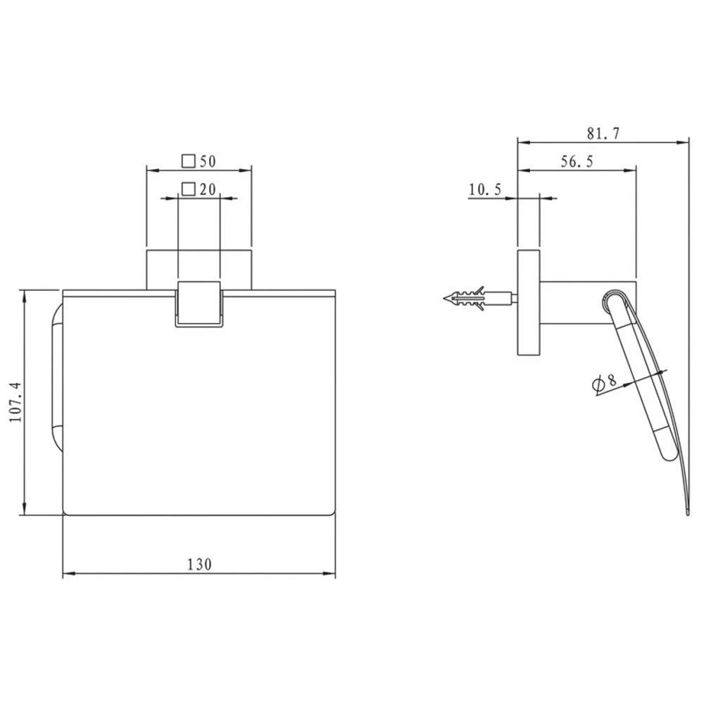 Kronenbach Quara Papierhalter mit Deckel Kronenbach Quara Papierhalter Mit Deckel -Kronenbach hersteller kronenbach accessoires strata papierhalter deckel 895558