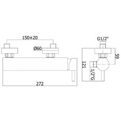 Kronenbach AQA 2.0 Aufputz-Brausearmatur -Kronenbach hersteller kronenbach aqa 2 aufputz brausearmatur 1050583