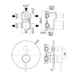 Kronenbach AQA 2.0 Unterputzarmatur Mit 3-Wege Umsteller