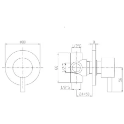 Kronenbach AQA 2.0 Unterputz-Zweiwegeumsteller