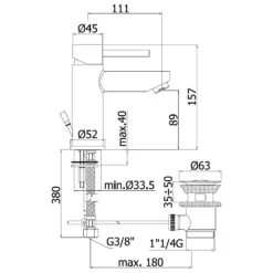 Kronenbach AQA 2.0 Waschtisch-Einhebelmischer Water-Save -Kronenbach hersteller kronenbach aqa 2 waschtisch einhebelmischer 1050572