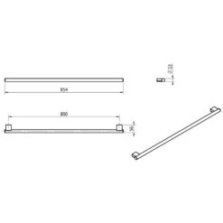 Kronenbach Plana 2.0 Badetuchhalter 80 Cm