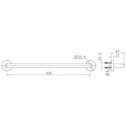Kronenbach Radia Badetuchhalter 43 Cm