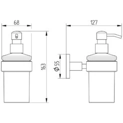 Kronenbach Styla-X 2.0 Seifenspender 2 Kronenbach Styla-X 2.0 Seifenspender -Kronenbach hersteller kronenbach bad accessoires styla x 1620510