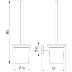 Kronenbach Styla-X 2.0 Bürstengarnitur -Kronenbach hersteller kronenbach bad accessoires styla x 1620522