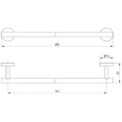 Kronenbach Styla-X 2.0 Badetuchhalter 80 Cm -Kronenbach hersteller kronenbach bad accessoires styla x 1620531
