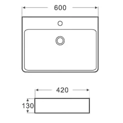 Kronenbach Cube Aufsatzwaschtisch 60 X 42 Cm -Kronenbach hersteller kronenbach badkeramik aufsatzwaschtische cube 60 1822486