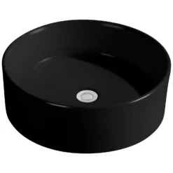 Kronenbach Tube Black Edition Aufsatzwaschtisch Ø 46 Cm