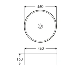 Kronenbach Tube Aufsatzwaschtisch Ø 46 Cm -Kronenbach hersteller kronenbach badkeramik aufsatzwaschtische tube dm 1822282