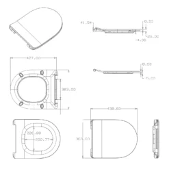 Kronenbach Tube Wand-WC-Set Spülrandlos Inkl. WC-Sitz Slim -Kronenbach hersteller kronenbach badkeramik wc tube wand 9240783