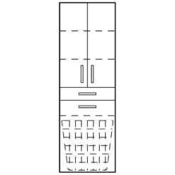 Kronenbach Plana Hochschrank 50 X 35 X 176,5 Cm, 2 Türen, 1 Auszug, 1 Wäschekorb -Kronenbach hersteller kronenbach badmoebel plana 100 hoch 1170279