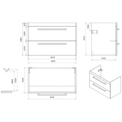 Kronenbach Plana Waschtischunterschrank 90 Cm Mit 2 Auszügen -Kronenbach hersteller kronenbach badmoebel plana 100 waschtischunterschraenke 1375021