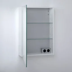 Kronenbach Plana 2.0 Spiegelschrank 50 Cm Mit 1 Tür Und LED-Aufsatzleuchte, Anschlag Links