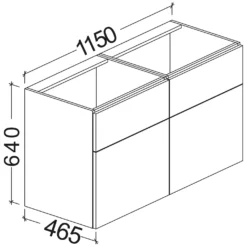 Kronenbach Plana 2.0 Waschtischunterschrank Für Geberit ICon 120 Cm Mit 4 Auszügen 3 Kronenbach Plana 2.0 Waschtischunterschrank Für Geberit ICon 120 Cm Mit 4 Auszügen -Kronenbach hersteller kronenbach badmoebel plana 2 waschtischunterschraenke 2385040