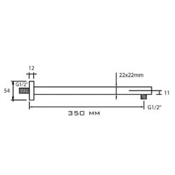 Kronenbach SUPRA 2.0 Wandarm 35 Cm Eckig -Kronenbach hersteller kronenbach brauseprogramm brausearme supra 2 3319151