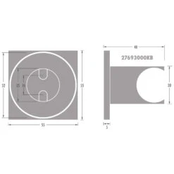 Kronenbach SUPRA 2.0 Brausenhalter Eckig