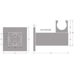 Kronenbach SUPRA 2.0 Brausenhalter Drehbar Eckig