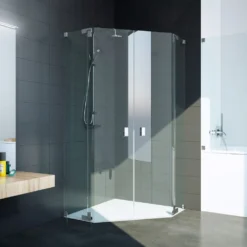 Kronenbach Cube Fünfeckdusche Bis 120 Cm 4-teilig Mit Beschichtung -Kronenbach hersteller kronenbach duschabtrennungen fuenfeckdusche cube 4 1902376