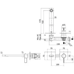 Kronenbach Krona 2.0 Waschtisch-Wandarmatur Ausladung 15 Cm Inkl. Grundkörper -Kronenbach hersteller kronenbach krona 2 waschtisch wandarmatur 3314051