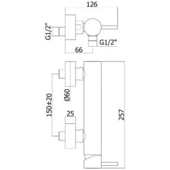 Kronenbach Lima 2.0 Aufputz-Brausearmatur -Kronenbach hersteller kronenbach lima 2 dusche aufputz 2610889