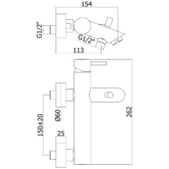 Kronenbach Lima 2.0 Wannenfüllbatterie Aufputz -Kronenbach hersteller kronenbach lima 2 wanne wannenfuellbatterie 2610886