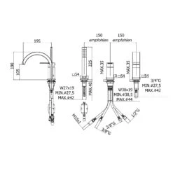 Kronenbach Neura 2.0 3-Loch Wannenrandarmatur