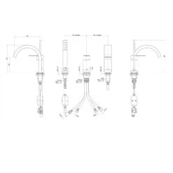 Kronenbach Omega 2.0 3-Loch Wannenrandarmatur