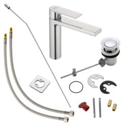 Kronenbach Omega 2.0 Waschtischeinhebelmischer Mit Ablaufgarnitur -Kronenbach hersteller kronenbach omega 2 waschtisch waschtischeinhebelmischer 4172077