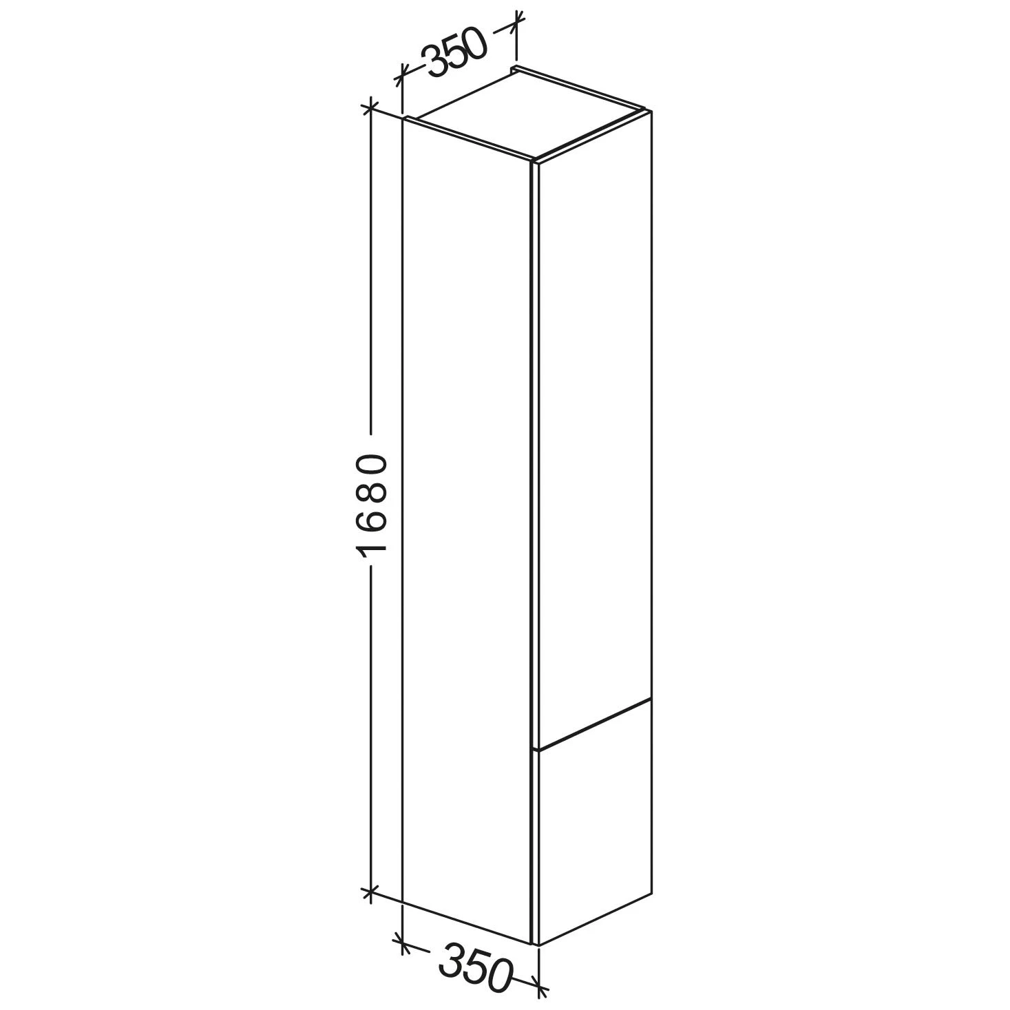 Kronenbach Plana 2.0 Hochschrank 35 x 168 cm mit 2 Türen, Anschlag links Kronenbach Plana 2.0 Hochschrank 35 X 168 Cm Mit 2 Türen, Anschlag Links -Kronenbach hersteller kronenbach plana 2 hochschraenke hochschrank 2384980