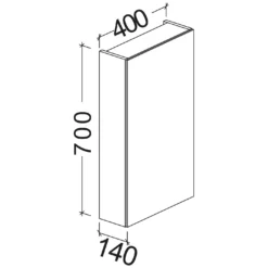 Kronenbach Plana 2.0 Spiegelschrank 40 Cm Mit 1 Tür Und LED-Aufsatzleuchte, Anschlag Rechts -Kronenbach hersteller kronenbach plana 2 spiegelschraenke spiegelschrank 2385055