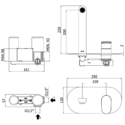 Kronenbach Plana 2.0 Waschtisch-Wandarmatur Ausladung 20 Cm Inkl. Grundkörper -Kronenbach hersteller kronenbach plana 2 waschtisch wandarmatur 2614987