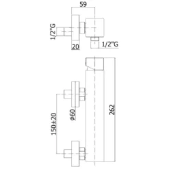 Kronenbach Quara 2.0 Black Aufputz-Brausearmatur -Kronenbach hersteller kronenbach quara 2 black dusche 3678668