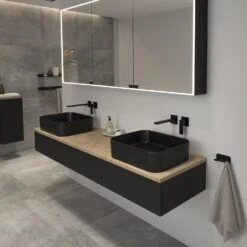 Kronenbach Quara 2.0 Black Waschtisch-Wandarmatur Ausladung 15 Cm Inkl. Grundkörper -Kronenbach hersteller kronenbach quara 2 black waschtisch 11032690