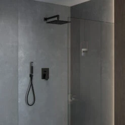 Kronenbach Quara 2.0 Black Kopfbrause Eckig 30 Cm