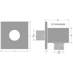 Kronenbach Quara 2.0 Black Wandanschlussbogen