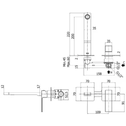 Kronenbach Quara 2.0 Waschtisch-Wandarmatur Ausladung 20 Cm Inkl. Grundkörper -Kronenbach hersteller kronenbach quara 2 waschtisch wandarmatur 2757406