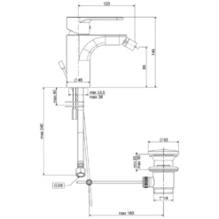 Kronenbach Radia 2.0 Bidet-Einhebelmischer Mit Ablaufgarnitur -Kronenbach hersteller kronenbach radia 2 bidet einhbelmischer 1270586