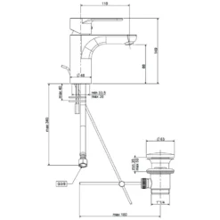 Kronenbach Radia 2.0 Waschtisch-Einhebelmischer Water-Save Mit Ablaufgarnitur -Kronenbach hersteller kronenbach radia 2 waschtisch einhebelmischer 1270583