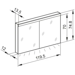 Kronenbach Moon 2.0, 3000K LED-Spiegelschrank 119,5 Cm Mit 2 Türen Und Steckdose Unten 3 Kronenbach Moon 2.0, 3000K LED-Spiegelschrank 119,5 Cm Mit 2 Türen Und Steckdose Unten -Kronenbach hersteller kronenbach spiegelschraenke moon 2 spiegelschrank 3996159