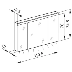 Kronenbach Moon 2.0, 3000K LED-Spiegelschrank 119,5 Cm Mit 3 Türen Und Steckdose Unten 3 Kronenbach Moon 2.0, 3000K LED-Spiegelschrank 119,5 Cm Mit 3 Türen Und Steckdose Unten -Kronenbach hersteller kronenbach spiegelschraenke moon 2 spiegelschrank 3997023
