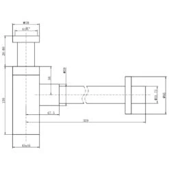 Kronenbach Design-Siphon Eckig