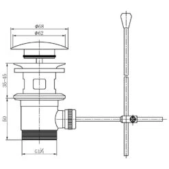 Kronenbach Ablaufgarnitur Mit Exzenter Und Zugstange