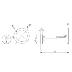 Kronenbach LED Kosmetikspiegel 2.0 Wandmodell Rund Mit Direktanschluss