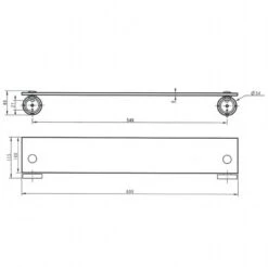 Kronenbach Lima 2.0 Black Ablage 60 Cm