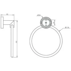 Kronenbach Lima 2.0 Black Handtuchring