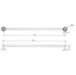 Kronenbach Lima 2.0 Black Badetuchhalter 80 Cm