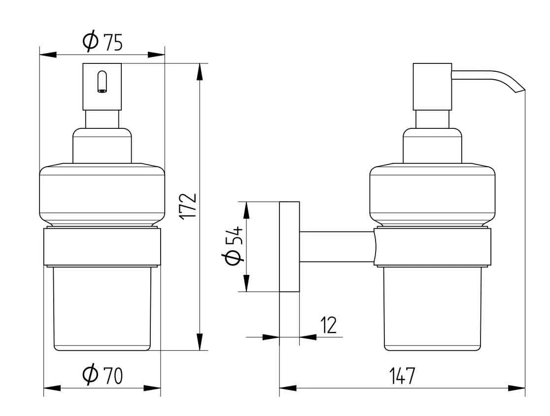 Kronenbach Radia Seifenspender, Glas Kronenbach Radia Seifenspender, Glas -Kronenbach kronenbach bad accessoires radia neu 6393124