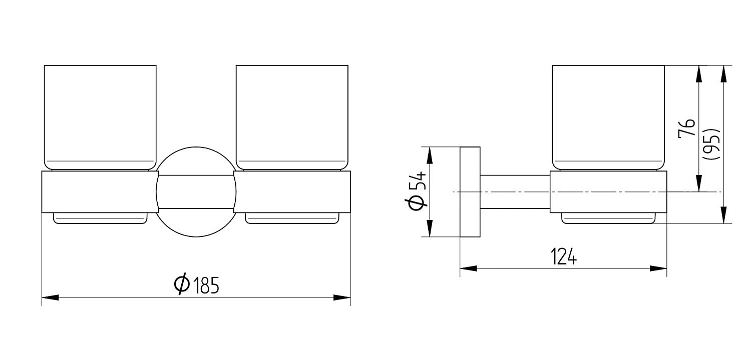Kronenbach Radia Glashalter doppelt Kronenbach Radia Glashalter Doppelt -Kronenbach kronenbach bad accessoires radia neu glashalter 6393139